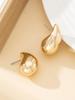 BEPAN Vintage Chunky Dome Drop Earrings For Women Golden Color Stainless Steel Thick Teardrop Earring Statement Wedding Jewelry Gift