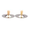 Finger Cymbals with Wooden Handles Portable Belly Dancing Cymbals Mini Marchings Cymbals Orff Music Instrument Durable