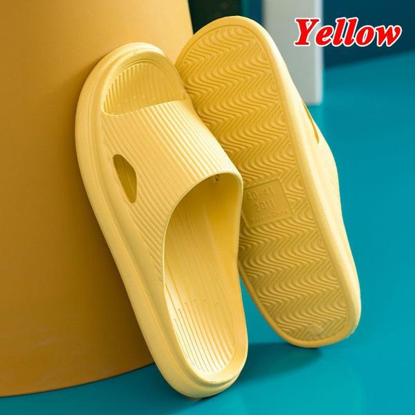 Fashion Super Soft Couple Home Slippers Indoor Non-Slip Sandals Anti-Slip Thick Sole Summer Bathroom Shower Slippers For Women Men(The Size Is Small)