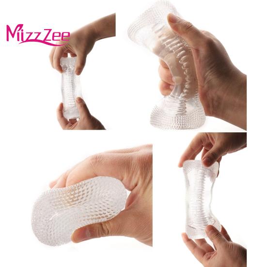 Masturbator Men's Masturbation Cup Transparent Eco-friendly Rubber Men Balanus Endurance Exercise Artificial Vagina
