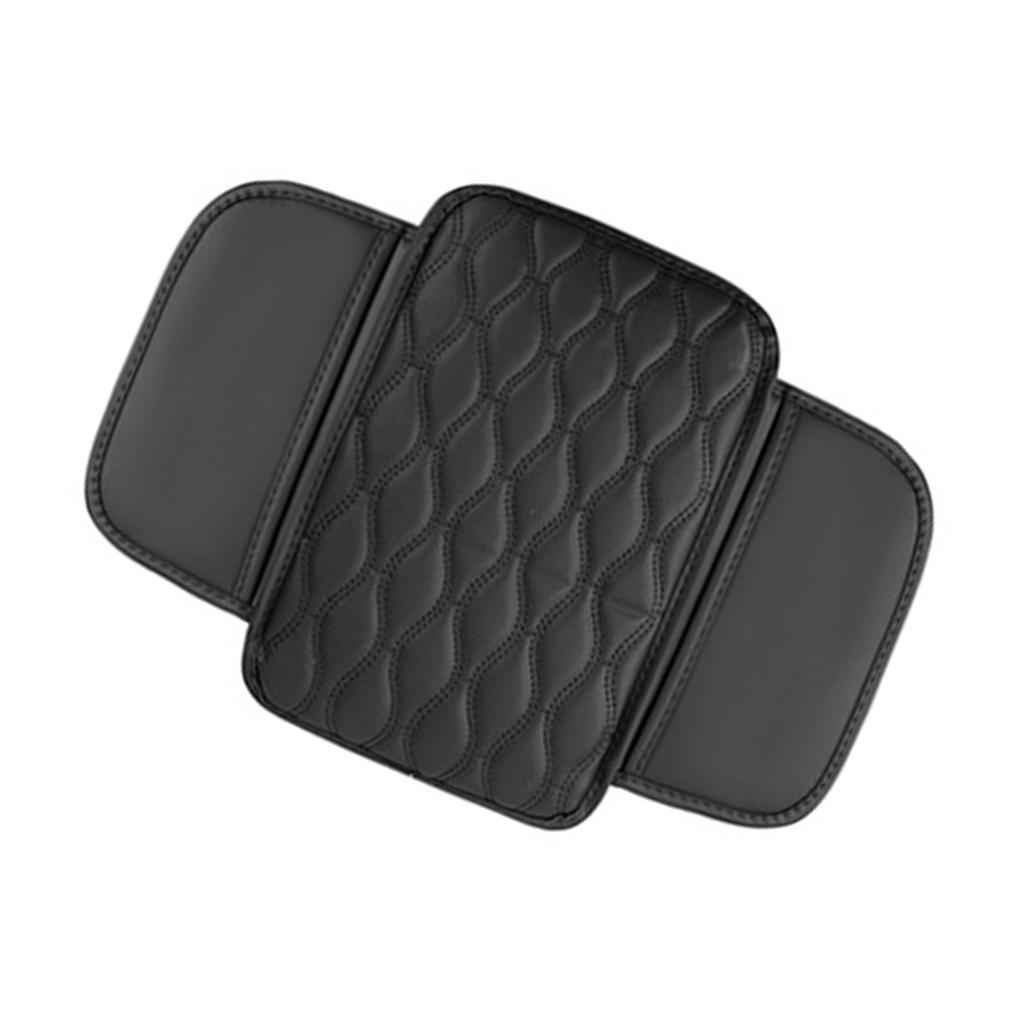 Automotive Interior Accessories Car Center Console Leather Armrest Cover Cushion with 2 Storage Bags Quick Installation