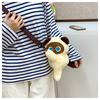 Cute Large Capacity Plush Animal Bag In Black Gray And Yellow For Fashionable Girls