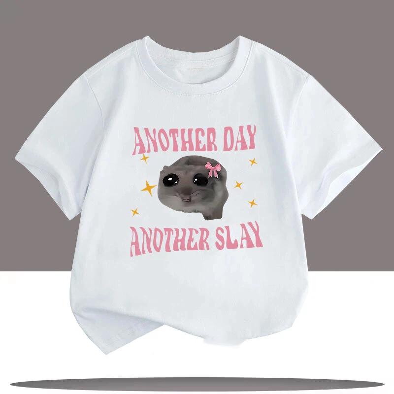 Children s Cartoon Print T-Shirt, Summer Casual Fashionable Cute Colorful Short-Sleeve Top, Children s T-Shirt 100