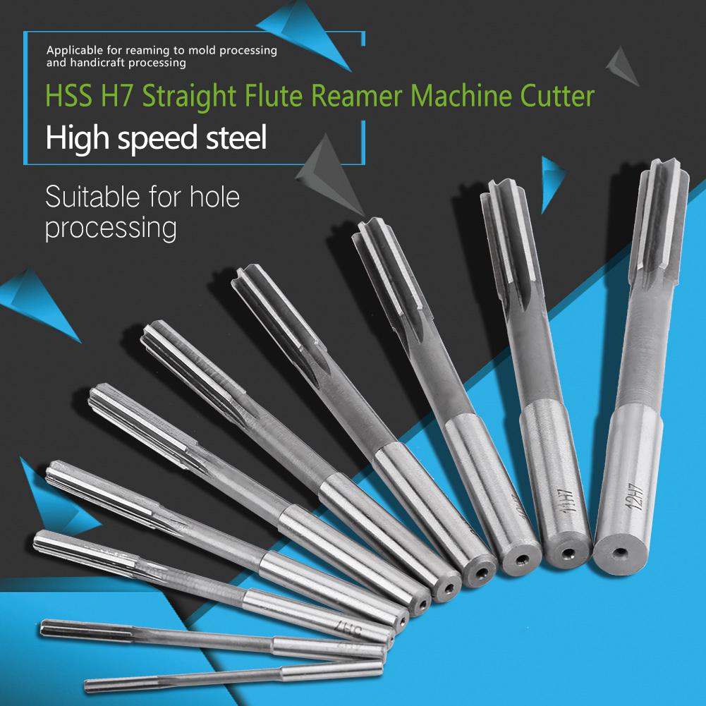 10 pezzi HSS H7 Alesatore a flauto dritto macchina fresa 3456789101112mm