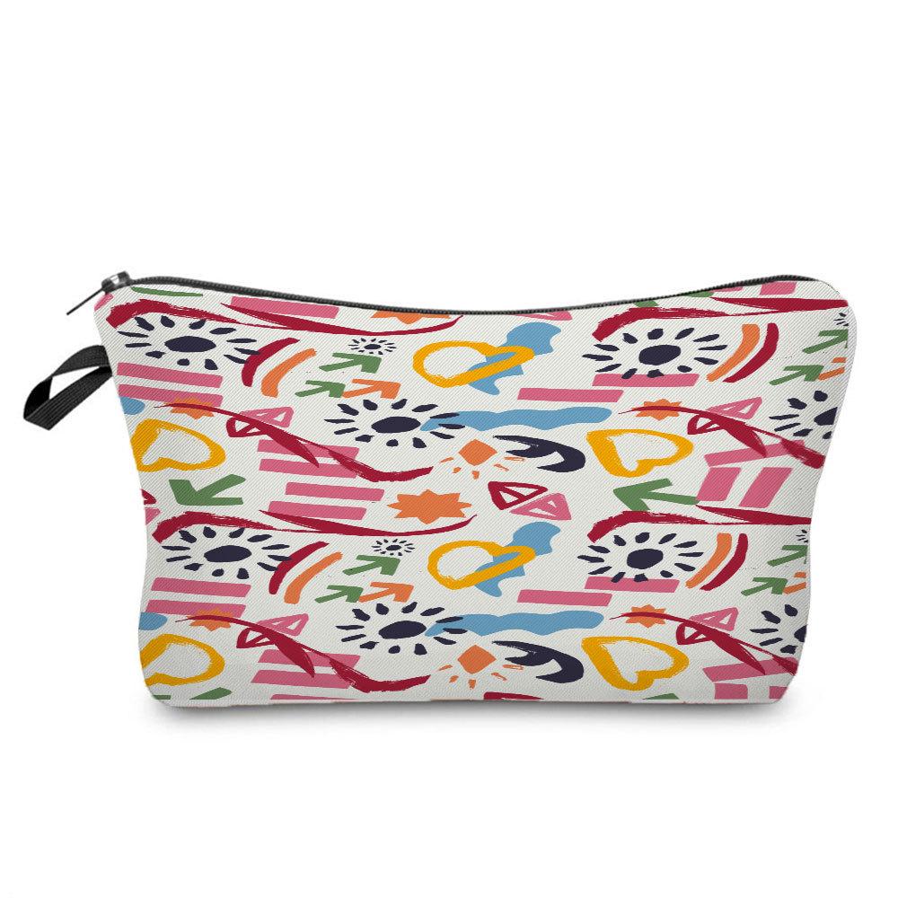 Women Flower Print Cosmetic Bag Toiletries Organize Travel Storage Case 6668