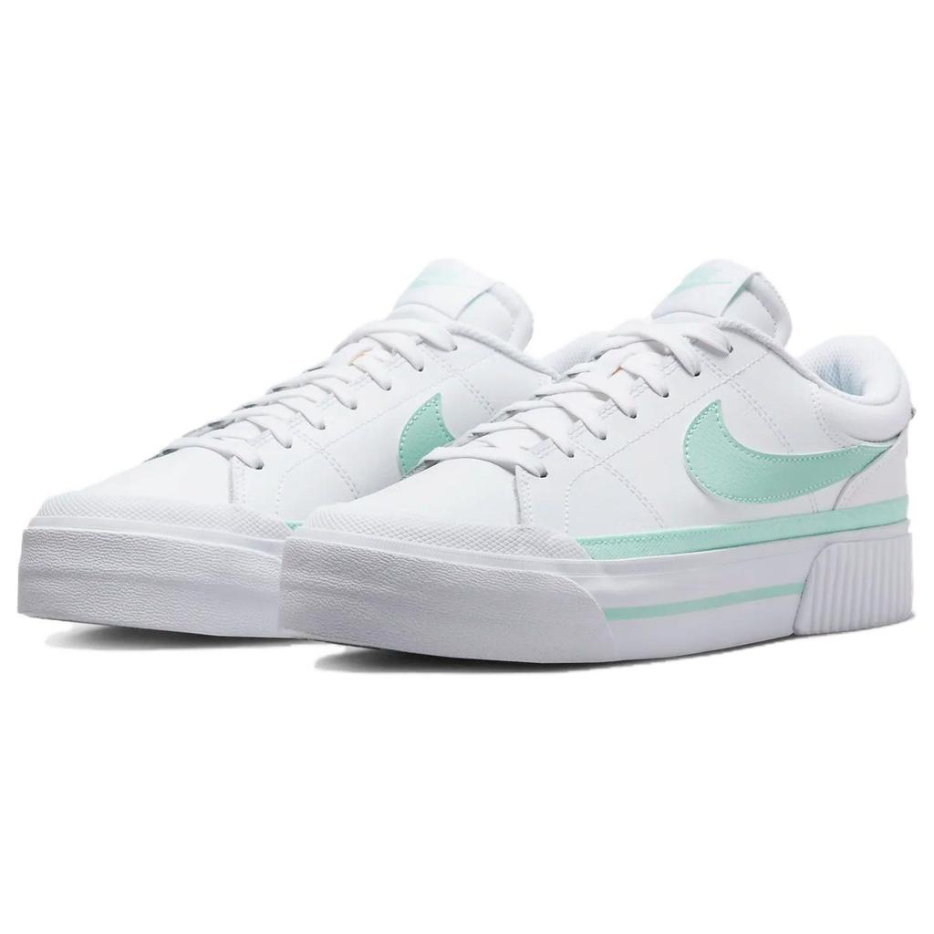 Nike Court Legacy Slip Resistant Shock Absorbing Low Top Skate Shoes Women Sneakers White Green FZ3770-100