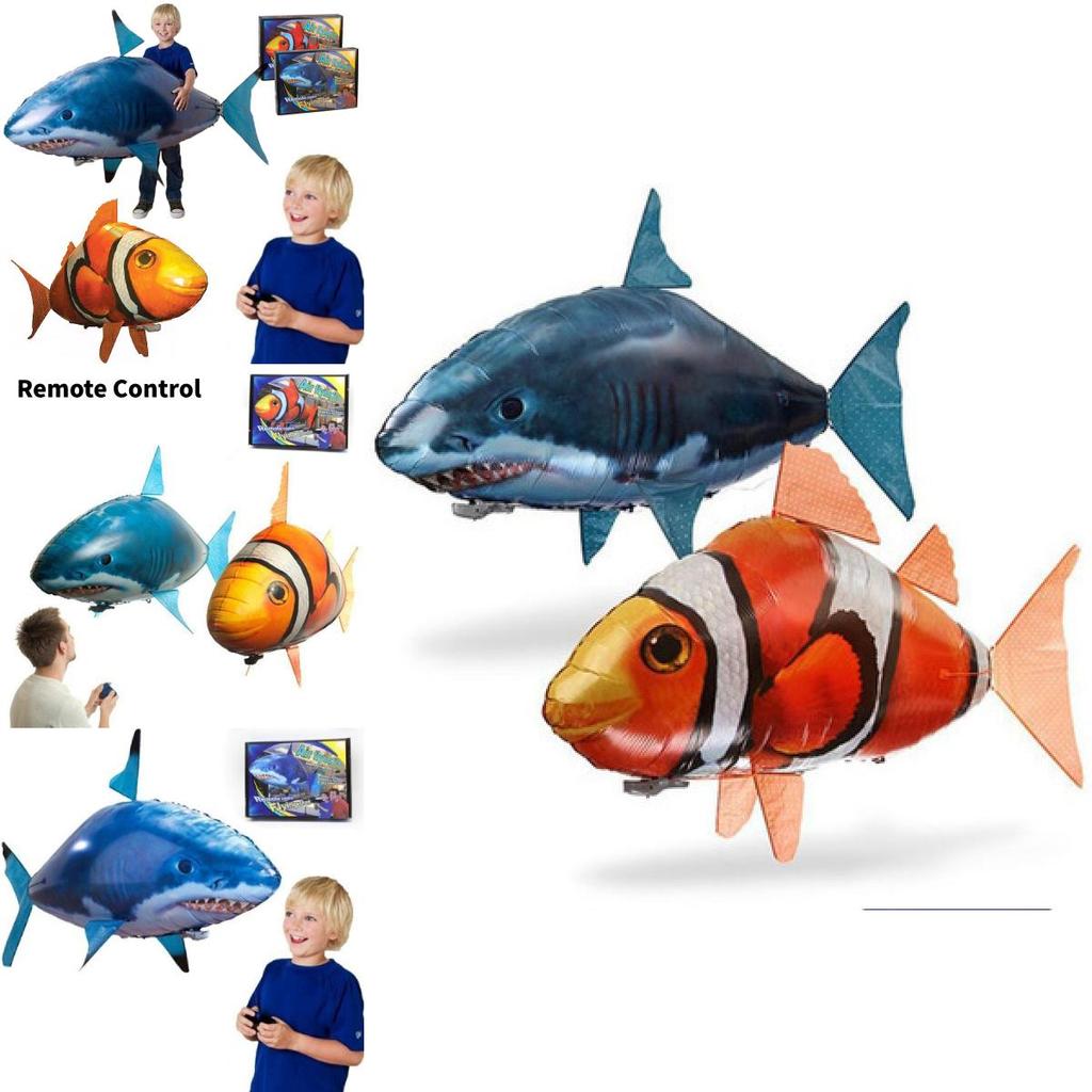 Remote Control Flying Shark Clownfish Balloon Helicopter For Kids Stunning Gift Idea