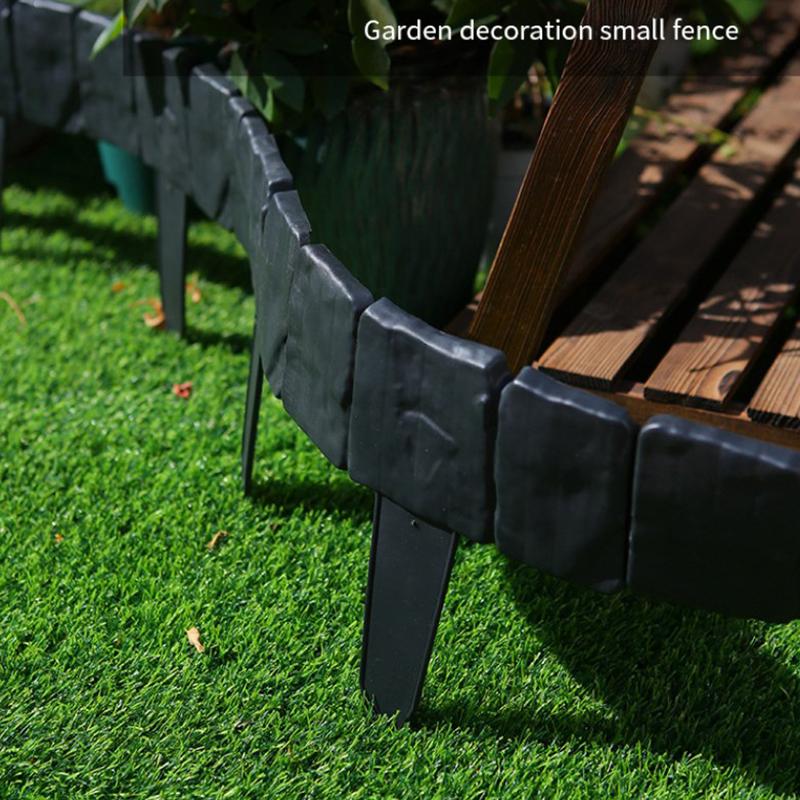 10 Adet Bahçe Çiti Taklit Taş Bitki Destek Kazığı Dış Mekan Kenarlığı Dekoratif Sınır DIY Çim Bahçe Peyzaj Bitki Çiti