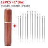 30/12Pcs Blind Sewing Needle Elderly Side Hole Stainless Steel Self Threading Needle for Stitching Pin Household DIY Sewing Tool