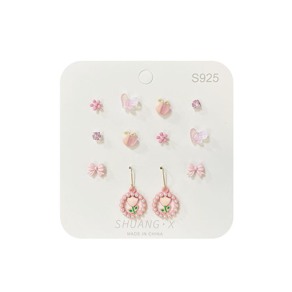 Colorful Mori Style Flower Earrings: Exquisite Silver Needle for a Sweet, Fresh, and Lovely Summer Look