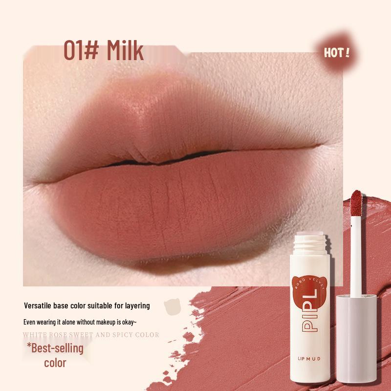 

PIPL Bobo Матовая бархатная помада для губ Осень/Зима - Стойкая, Отбеливающий блеск и глосс для губ P071 5g