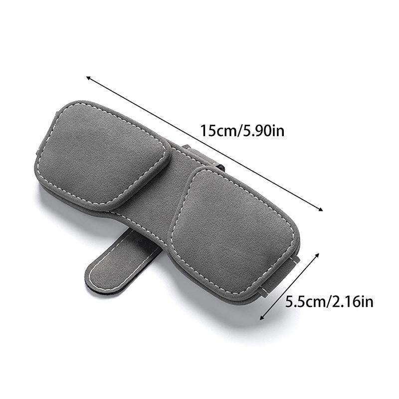 Sonnenbrillenhalter für Auto-Sonnenblende Magnetischer Wildleder-Clip für Sonnenbrillen Ticket Doppelclip Auto Innenraum Aufbewahrungszubehör