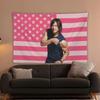 Norman Reedus American Flag Print Tapestry Aesthetic Wall Hanging For Dorm Room Home Decoration