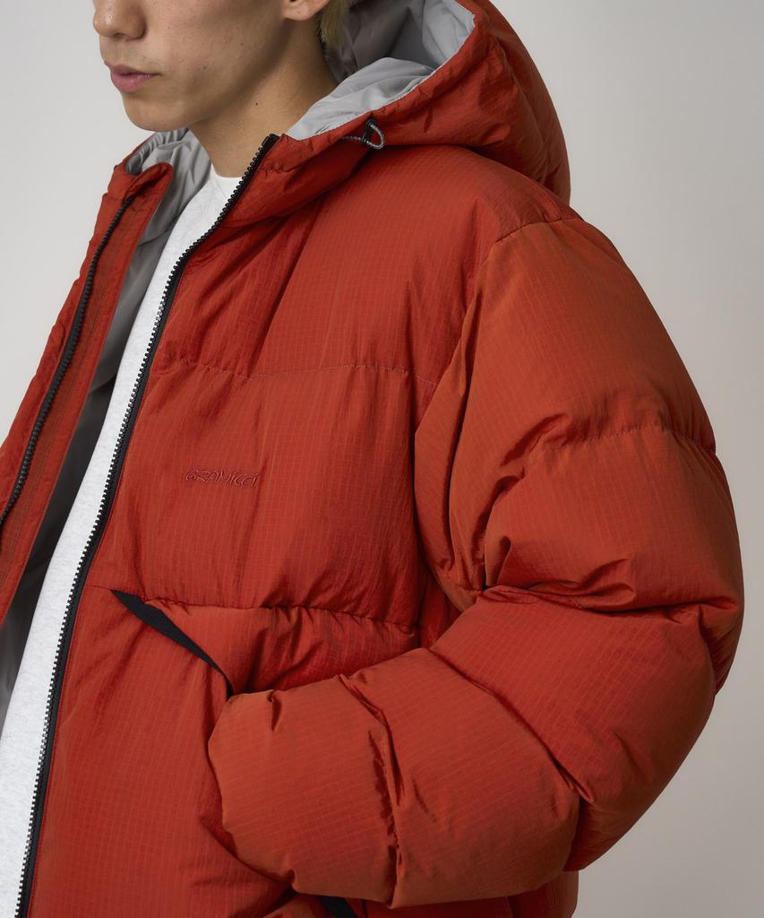 Gramicci Down Puffer Hooded Jacket Burnt Red