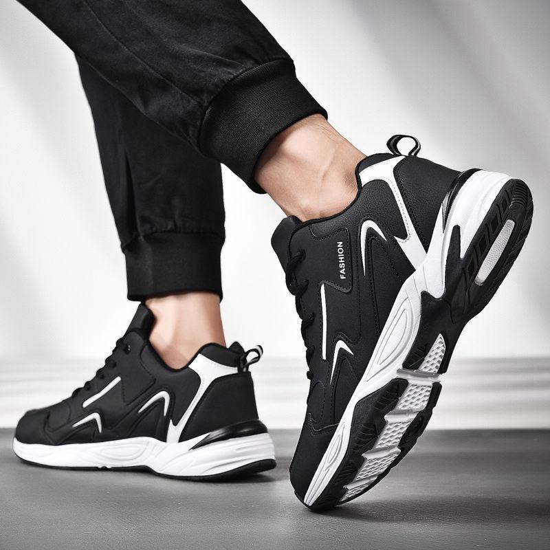 Fashion GOOHOJIO Men's Flame Printed Sneakers Flying Weave Sports Shoes Comfortable Running Shoes Outdoor Men Athletic Shoes Size 39-44