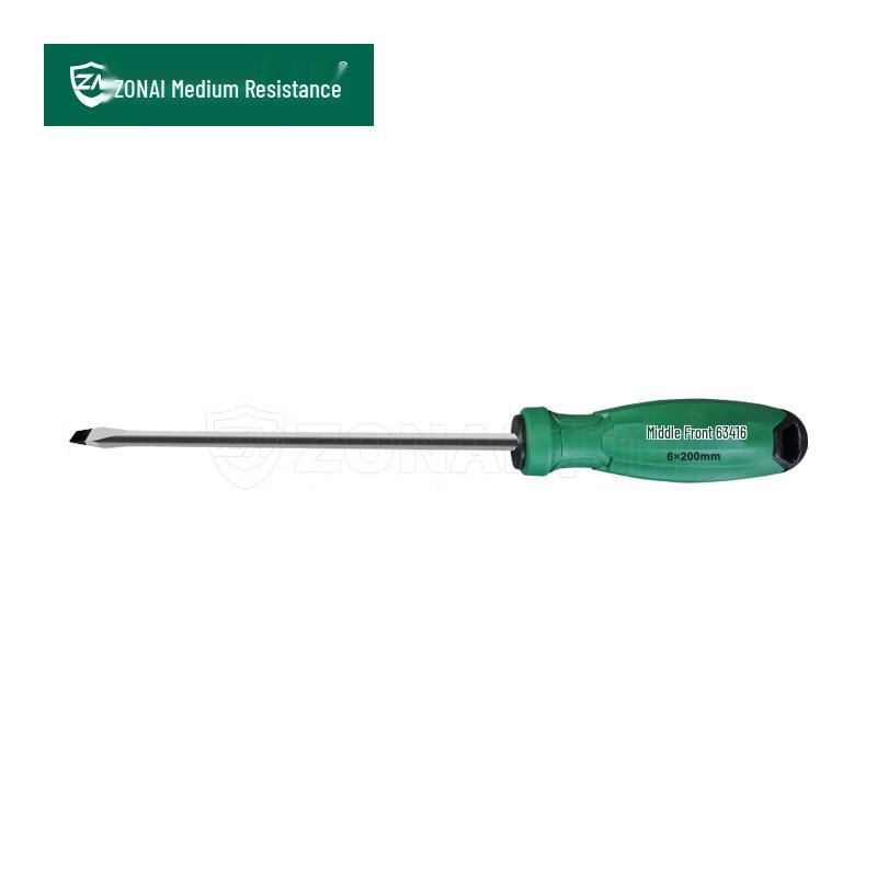 Zhongnai Dual-Color Handle Magnetic Flathead Screwdriver