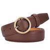 Women'S Jeans Belt Women'S Leather Casual Cowhide Belt Thin And Simple