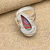 Rainbow Calsilica Gemstone Handmade 925 Sterling Silver Ring Jewelry