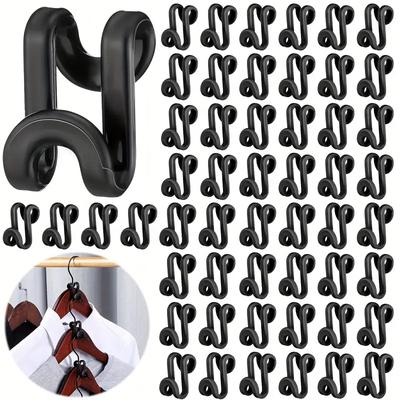 20 Pieces Mini Hangers For Closet Connectors, Hooks Cascade Plastic, Closet Coat Organizer, Hanger Space Saver