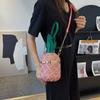 Borsa Rotonda Piccola in Materiale PU con Catena Borchiata per Ragazze Stile Street