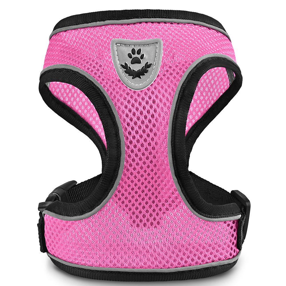 Reflektierendes Atmungsaktives Hundegeschirr im Westenstil mit Einziehleine für Kleine und Mittelgroße Hunde