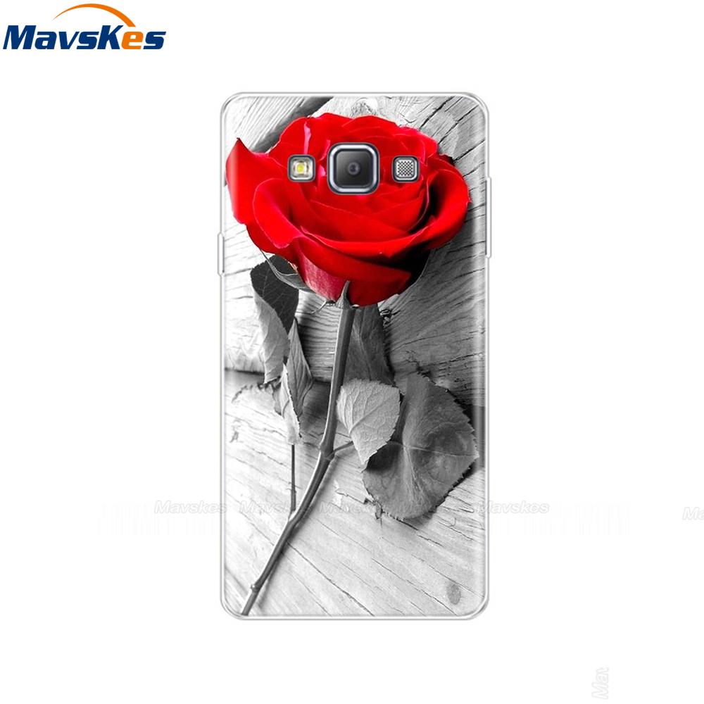 Silicon Phone Case For Samsung Galaxy A3 2015 Flower Cat A300 Soft TPU Back Cover For Samsung A3 2015 A300H A3000 SM-A300F pop