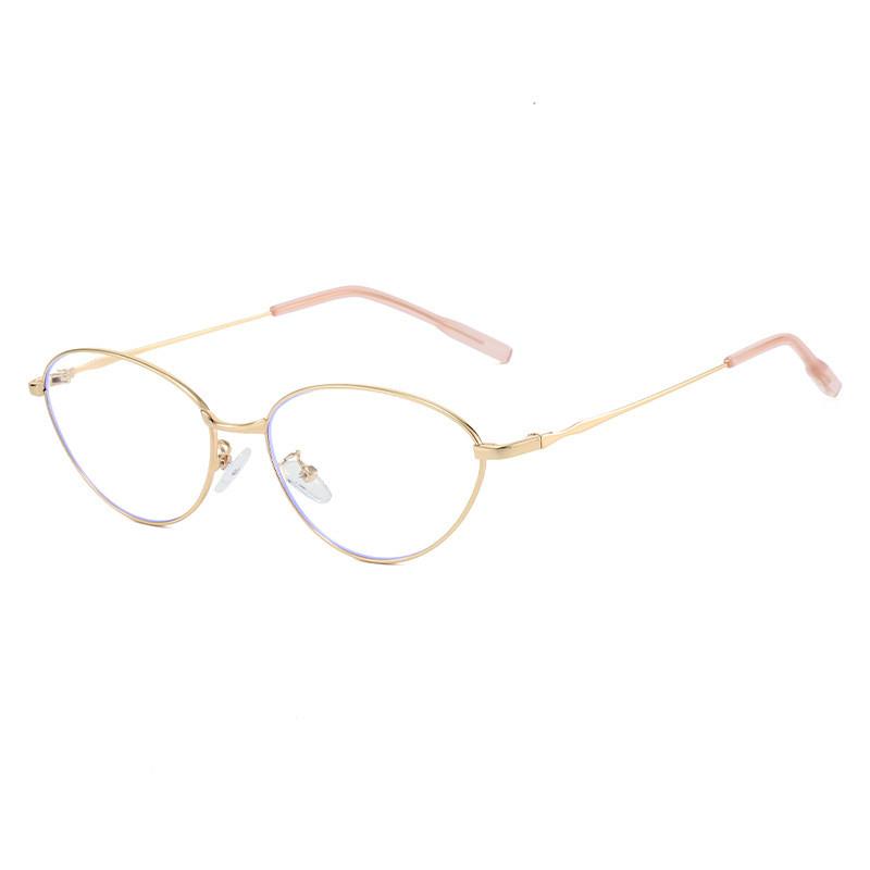 Vintage Metal Cat Eye Sunglasses With Uv400 Protection For Stylish Outdoor Wear