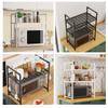 2/3 Floor Microwave Oven Rack, kitchen Countertop Storage Rack, With Hooked Metal Appliance Rack, Saving Kitchen Shelf Space