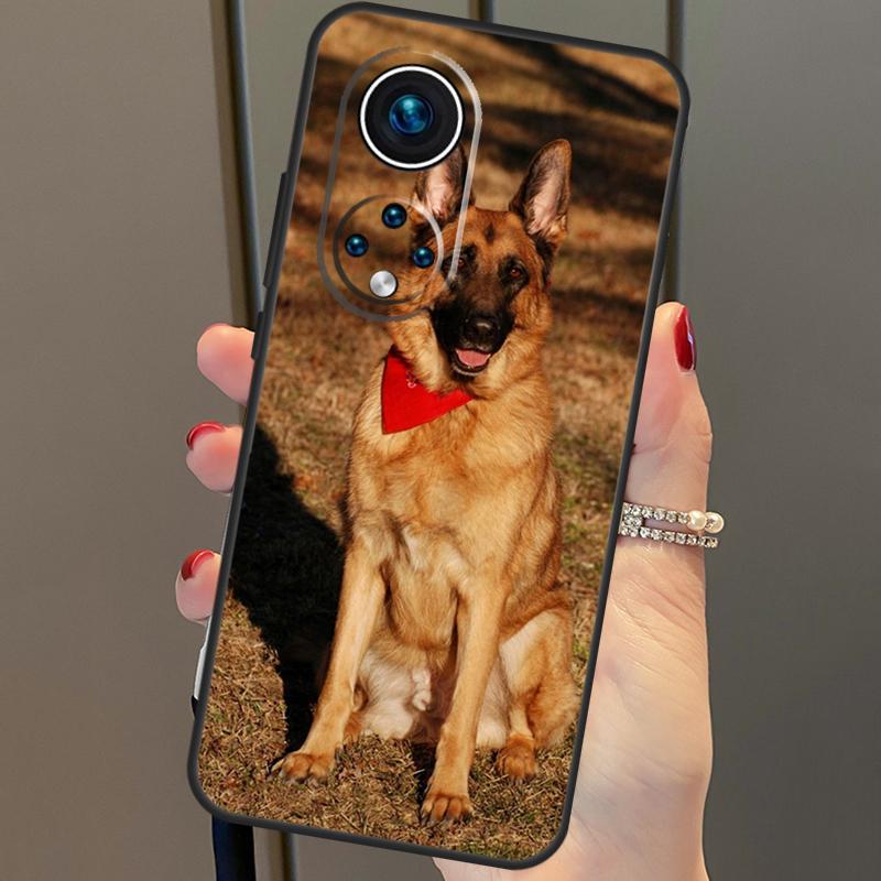 Deutscher Schäferhund-Abdeckung für Honor 50 Lite Fall für Huawei P20 P30 P40 Pro Nova 9 5T P Smart 2021 8X 9X 10i