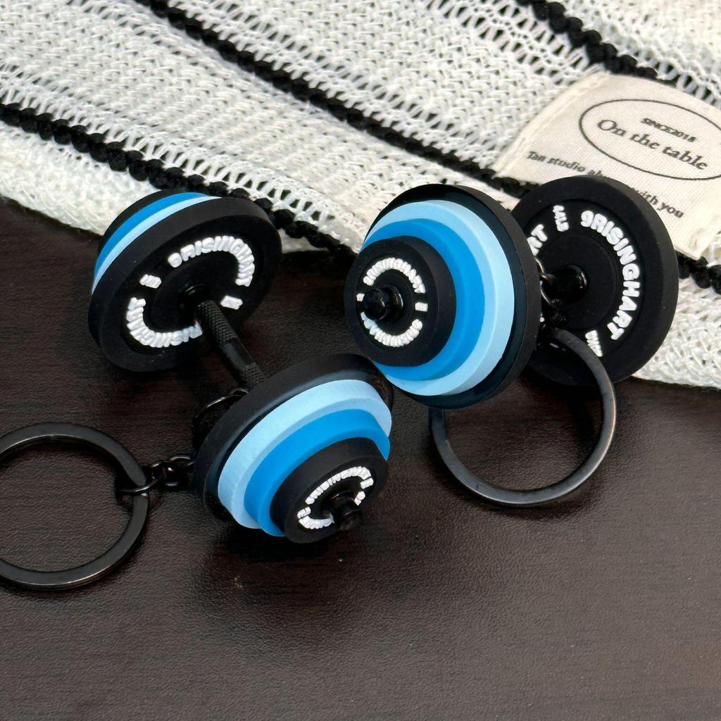 High-Value Yoga Dumbbell Keychain: Sports Style Bag Pendant