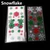 Merry Christmas Santa Claus Snowman Plastic Baking Packaging Xmas Candy Bags Snack Cookies Storage