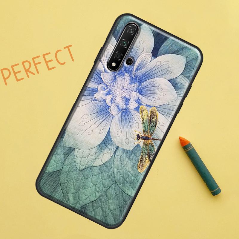 Dragonfly Pattern For Huawei Nova 5T 9 10 SE 7i 8i 11i 12i Y60 Y61 Y70 Y72 Y73 Y90 Y91 P20 P30 P40 Lite Case