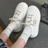 Muffin Thick-soled Star Little White Shoes Women's Spring New Leather Comfortable Non-slip Wear-resistant Casual Board Shoes