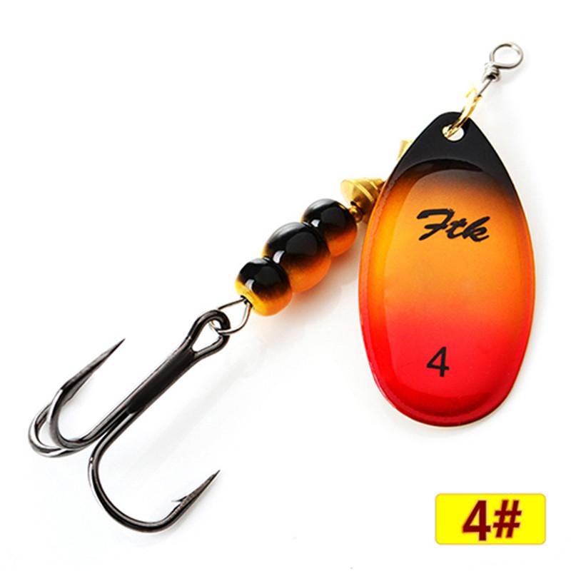 

Риболовна блешня Mepps FTK 1/5 шт. Різні кольори басових приманок Size 4 помаранчевий