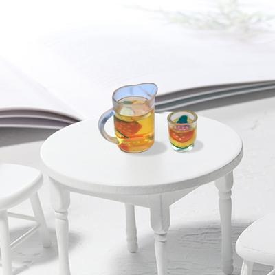 Kullanışlı Yenilik Sevimli Evrensel Yüksek İndirgeme 1/12 Oyuncak Bebek Evi Yemek Modeli Mikro Peyzaj için Taklit Oyun Meyve Suyu