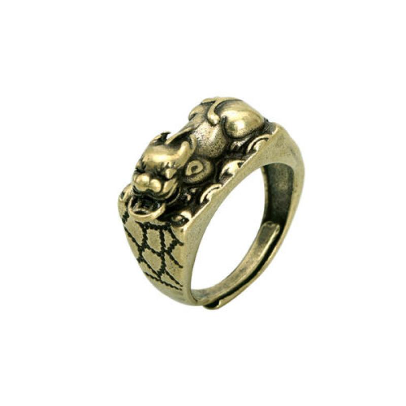 Brass Pixiu Rings Collection Accessories Figurines Copper Adjustable Ring Gifts