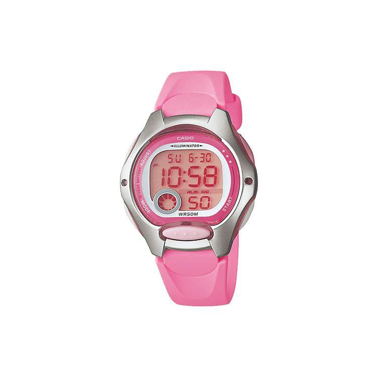 

Casio Digital Series Round Dial Retro Trendy Fashion 10-Year Battery 50M Waterproof Sports Quartz Movement Resin Strap Women watches Pink LW-200-4BVDF Pink Watch Dial