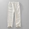 Foreign Trade Surplus Spring and Autumn Casual Linen Long Pants for Men, Cotton-Linen Loose Straight Pants, Thick Versatile Comfortable Ramie Pants