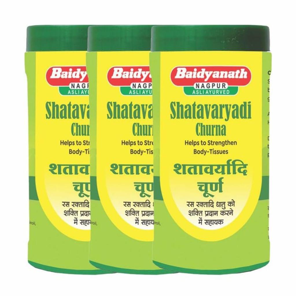 Baidyanath Asli Ayurved Shatavaryadi Churna 60 Gm X Pack of 3 Herbal Blend for Strength & Vitality