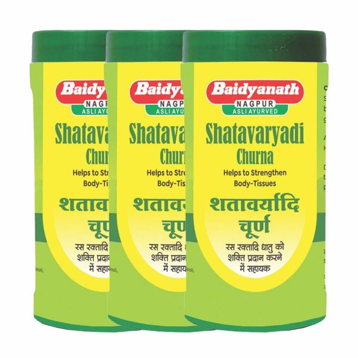 

Baidyanath Asli Ayurved Shatavaryadi Churna 60 gm X Pack of 3 Herbal Blend for Strength & Vitality