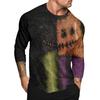 Halloween Print Raglan Sleeve Men's Long Sleeve Top