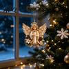 Christmas Money Holder Ornament Angel Cash Hanging Ornament Acrylic Pendant for Tree Holiday Decoration Festive Seasonal Keepsake Container