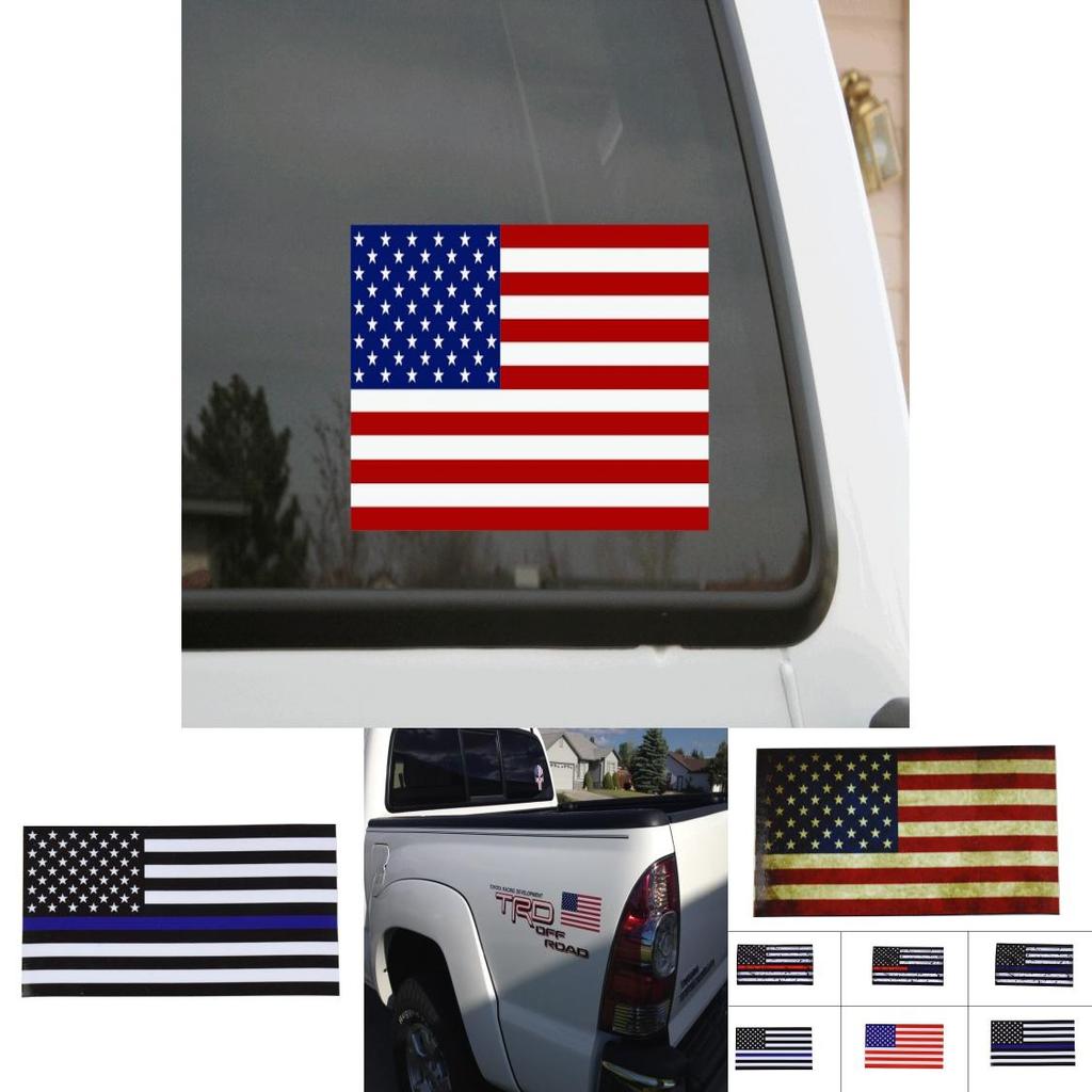 Us Flag Car Sticker Pvc Reflective Decal For Vehicle Decor And Customization