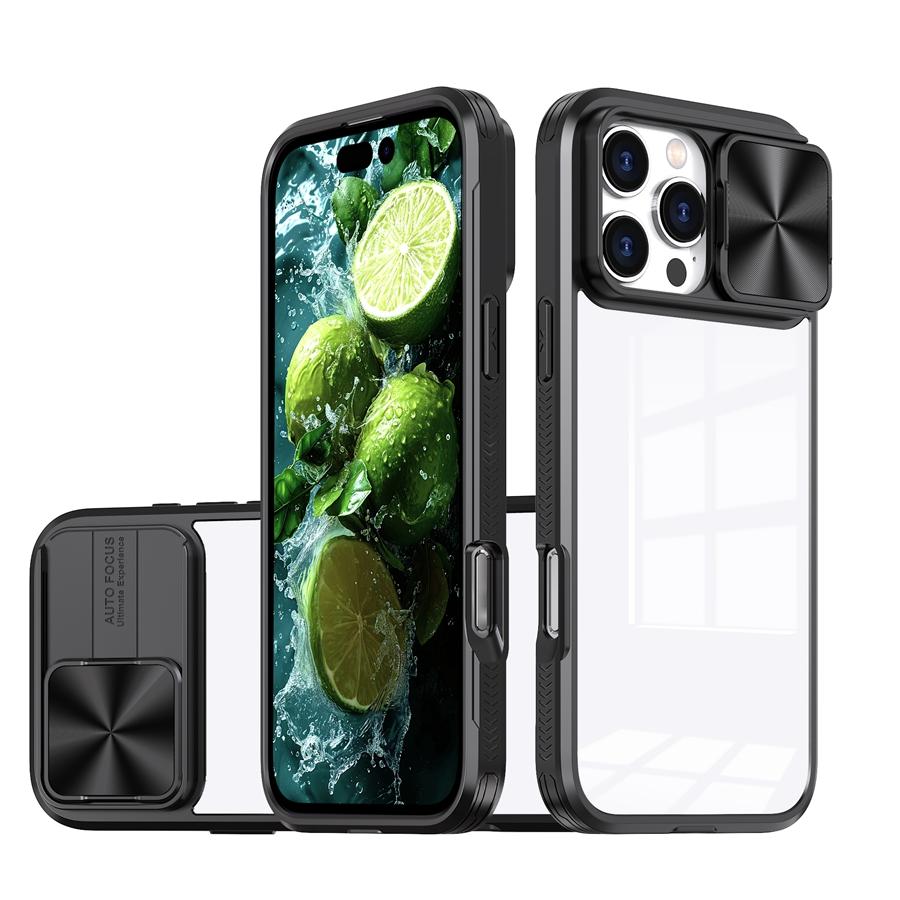 

Роскошный контрастный цветной бронированный чехол для телефона iPhone 16 15 14 13 12 11 Samsung CD Texture Metal Sliding Lens Защитный бампер для телефона Противоударный чехол iPhone 11 чёрный