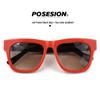 Retro Korean Style Cat Eye Sunglasses for Women - Small Pepper Design with Large Frame and Polarized Lenses