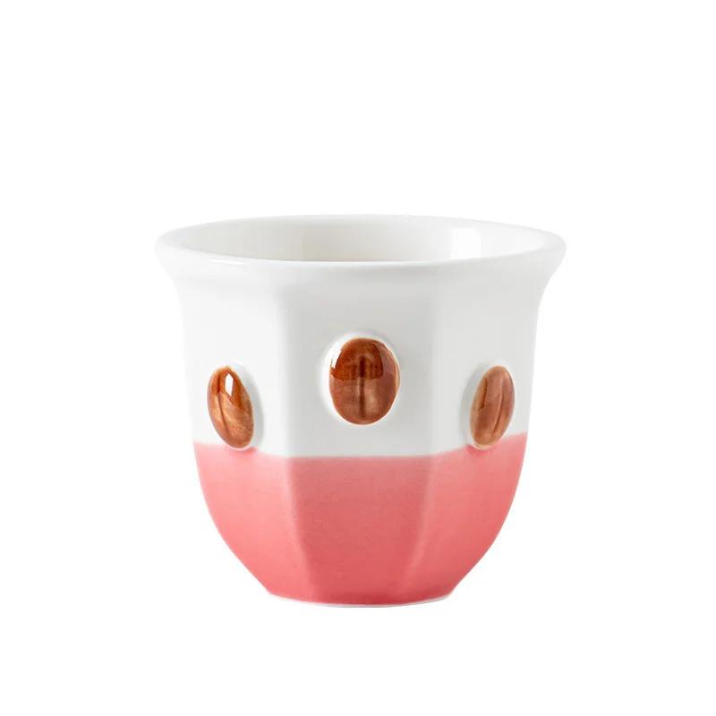 180ml Ceramic Coffee Cup Hand-held Latte Art Espresso Cup Middle Eastern Style Espresso Cup Home Coffee Teacup Coffee Lover Gift