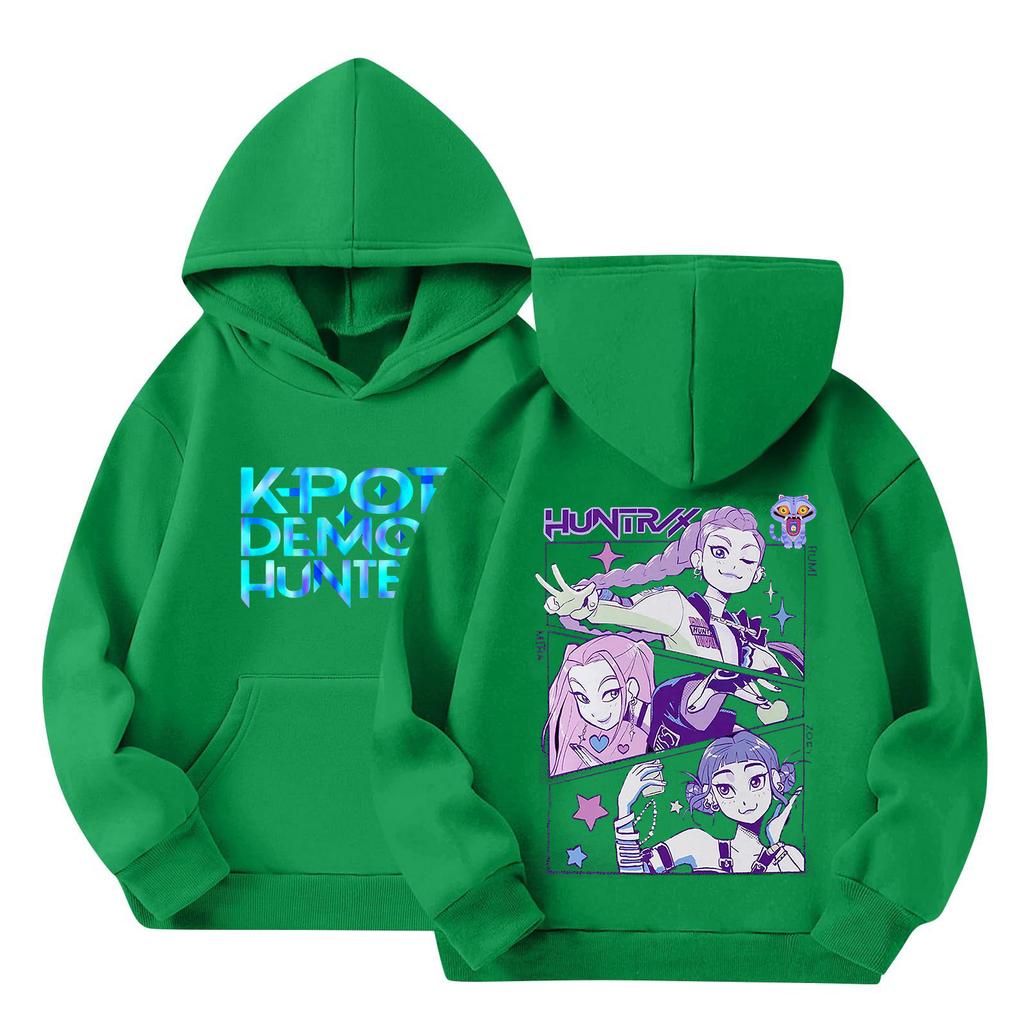 Kids' Long Sleeve Loose Pullover Letter Print Drawstring Hooded Sweatshirt