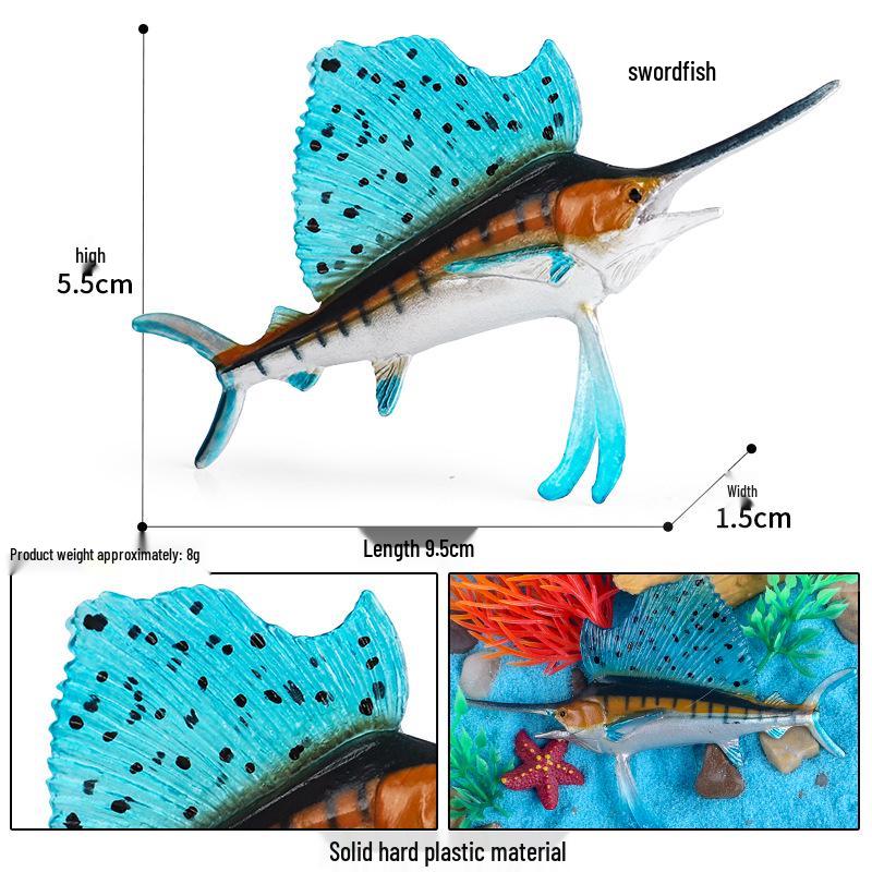 Cognitive Ocean Animal Model Toy - Salmon, Bass, Tuna, Marlin, Shark
