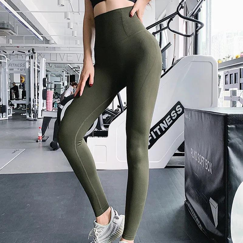 Women s High-Waisted Butt-Lifting Seamless Yoga Leggings S