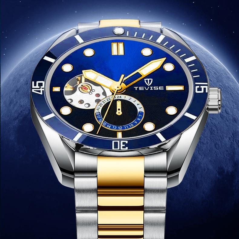 Men Watch Green Waterproof Watch for Men Stainless Steel Automatic Mechanical Watch Men Luxury Watch Luminous Wristwatch